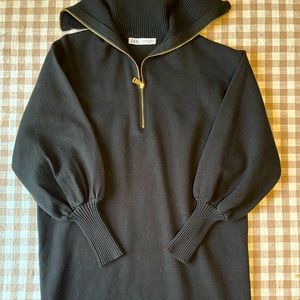 Zara Sweater Long - Long Collar, Can be Zipped Up like Turtleneck